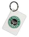 Happy Hanukkah Latte Logo Aluminum Keyring Tag-Keyring-TooLoud-White-Davson Sales