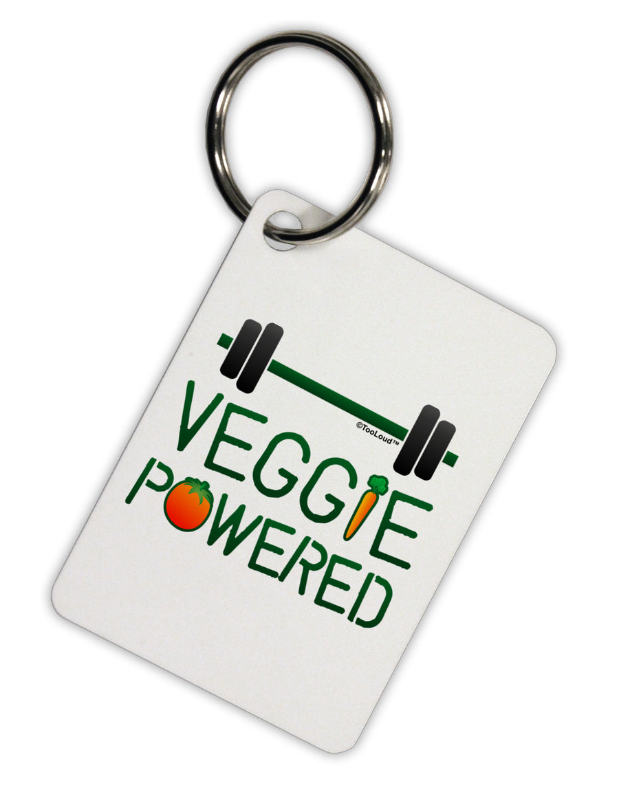 Veggie Powered Aluminum Keyring Tag-Keyring-TooLoud-White-Davson Sales