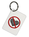 No Love Symbol Aluminum Keyring Tag-Keyring-TooLoud-White-Davson Sales