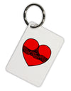 Black Lace Panty Heart Aluminum Keyring Tag-Keyring-TooLoud-White-Davson Sales