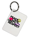 PLUR Distressed Text Aluminum Keyring Tag-Keyring-TooLoud-White-Davson Sales