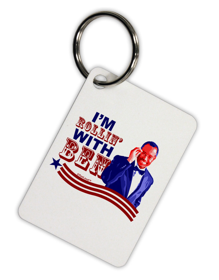 Rollin' With Ben Aluminum Keyring Tag-Keyring-TooLoud-White-Davson Sales