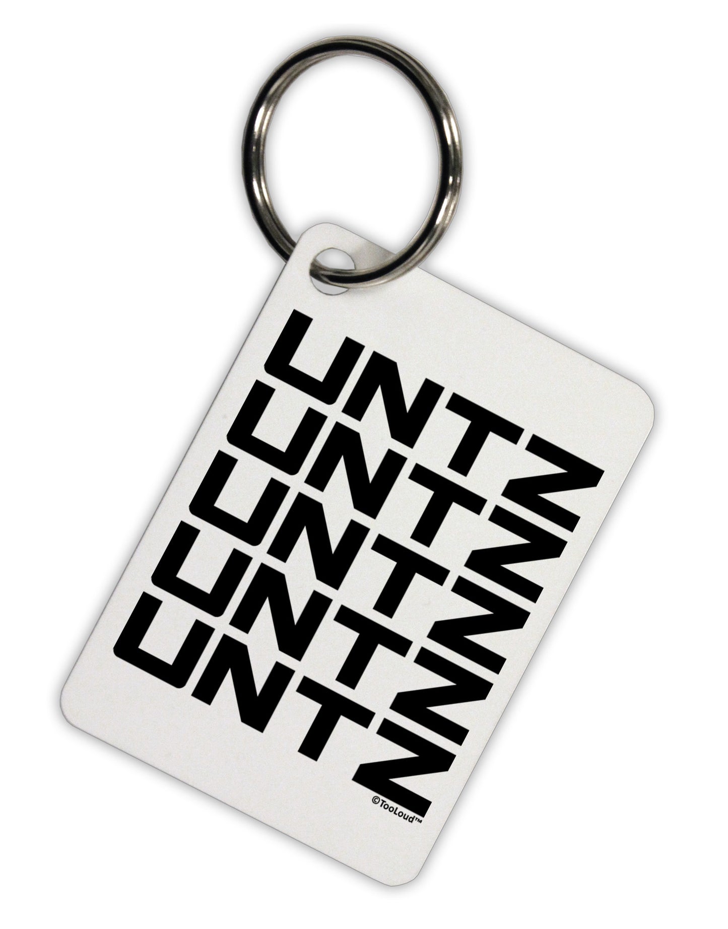 Untz Untz Untz Untz Untz EDM Design Aluminum Keyring Tag-Keyring-TooLoud-White-Davson Sales