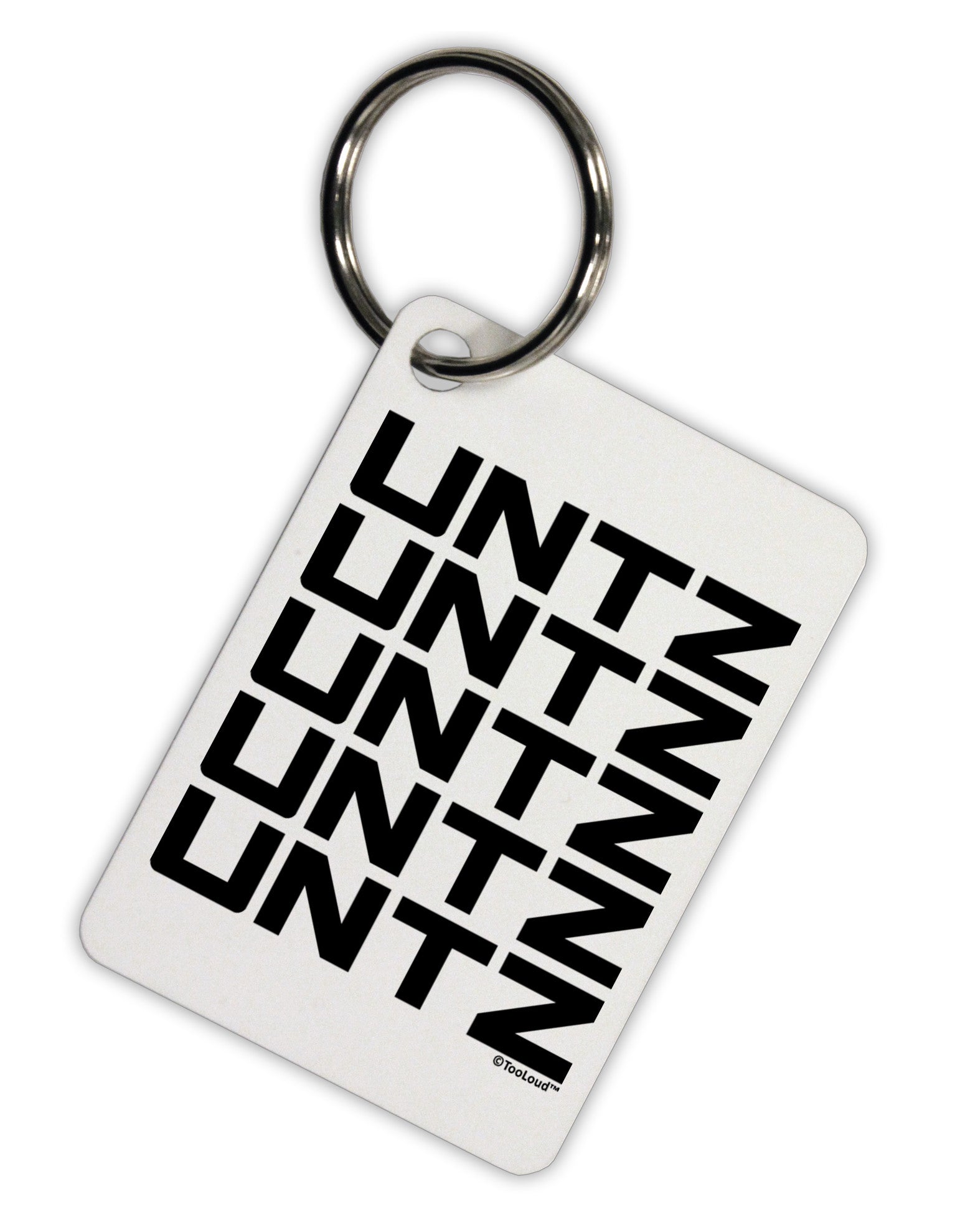 Untz Untz Untz Untz Untz EDM Design Aluminum Keyring Tag-Keyring-TooLoud-White-Davson Sales