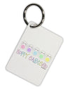 Cute Pastel Bunnies - Hoppy Easter Aluminum Keyring Tag by TooLoud-Keyring-TooLoud-White-Davson Sales