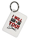 I Will Ctrl X You Aluminum Keyring Tag-Keyring-TooLoud-White-Davson Sales