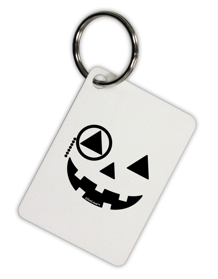 Monocle Jack-o-Lantern B-W Aluminum Keyring Tag-Keyring-TooLoud-White-Davson Sales