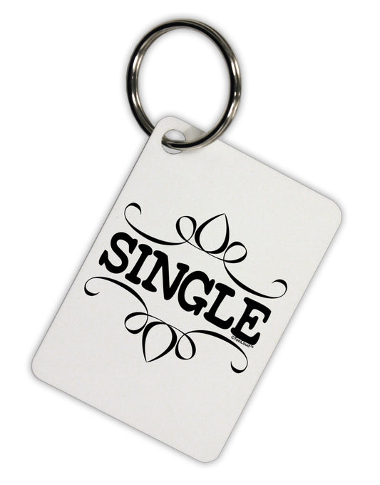 Single Aluminum Keyring Tag by TooLoud-TooLoud-White-Davson Sales