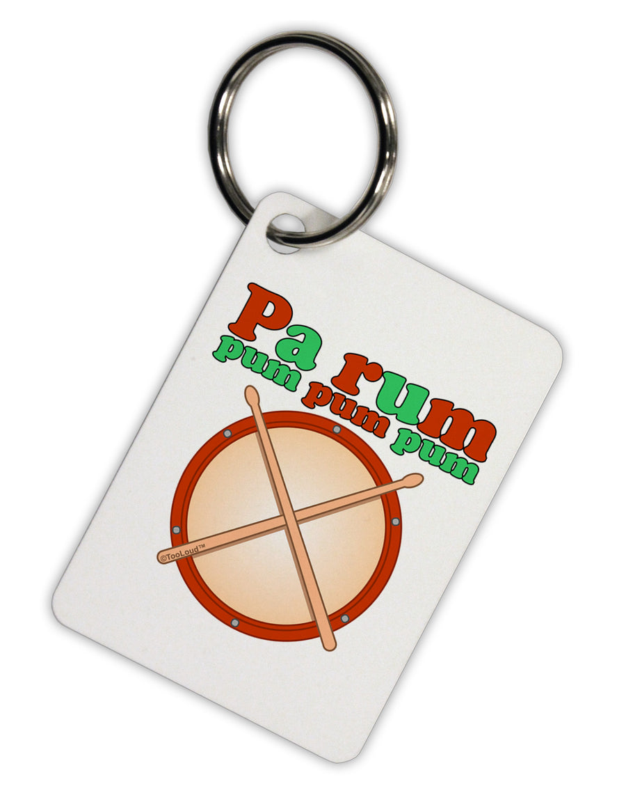 Pa Rum Pum Pum Pum Aluminum Keyring Tag-Keyring-TooLoud-White-Davson Sales