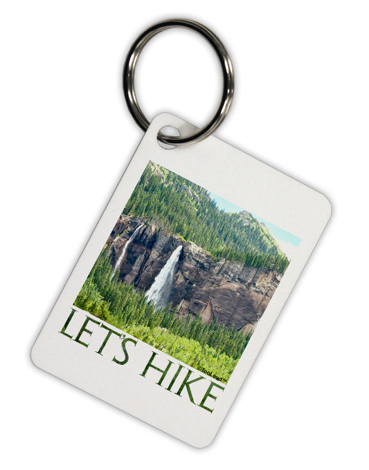 Beautiful Cliffs - Lets Hike Aluminum Keyring Tag by TooLoud-Keyring-TooLoud-White-Davson Sales