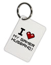 I Heart My Gamer Husband Aluminum Keyring Tag-Keyring-TooLoud-White-Davson Sales