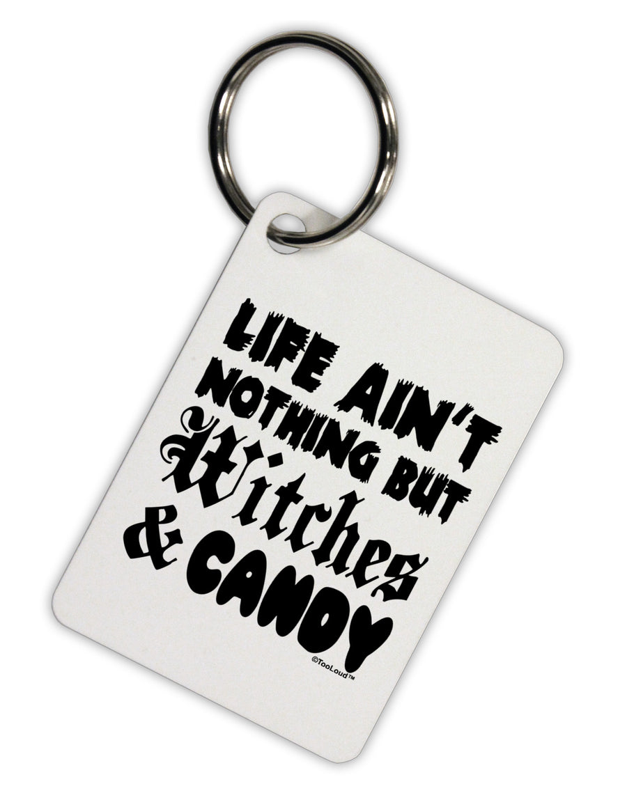 Witches and Candy Aluminum Keyring Tag-Keyring-TooLoud-White-Davson Sales