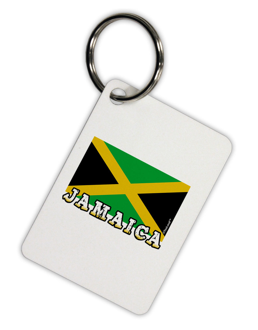 Jamaica Flag Aluminum Keyring Tag-Keyring-TooLoud-White-Davson Sales