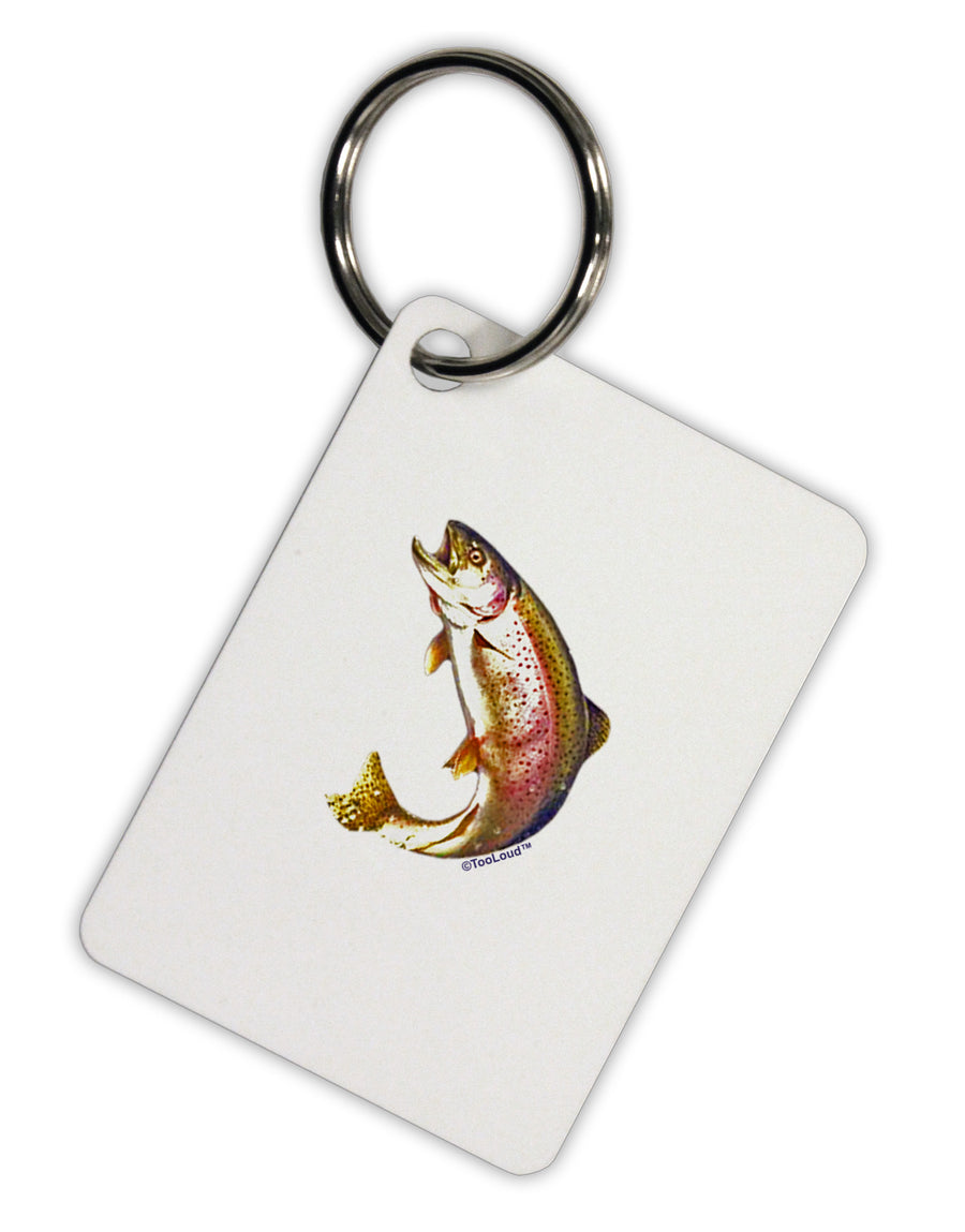 Rainbow Trout Aluminum Keyring Tag-Keyring-TooLoud-White-Davson Sales