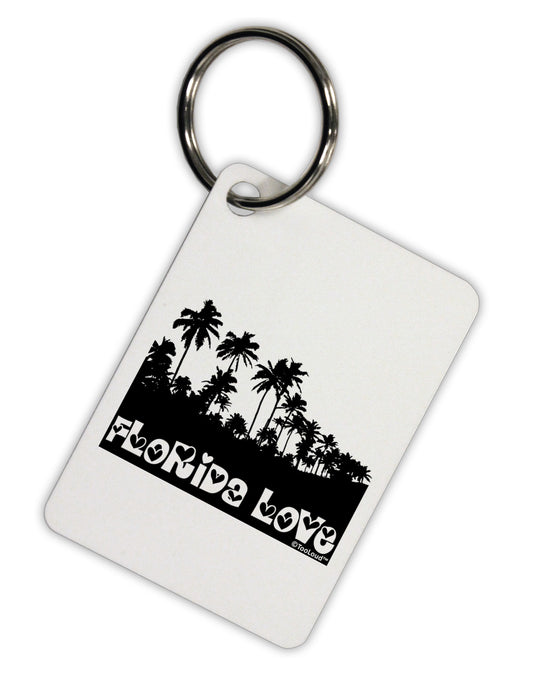 Florida Love - Palm Trees Cutout Design Aluminum Keyring Tag by TooLoud-Keyring-TooLoud-White-Davson Sales