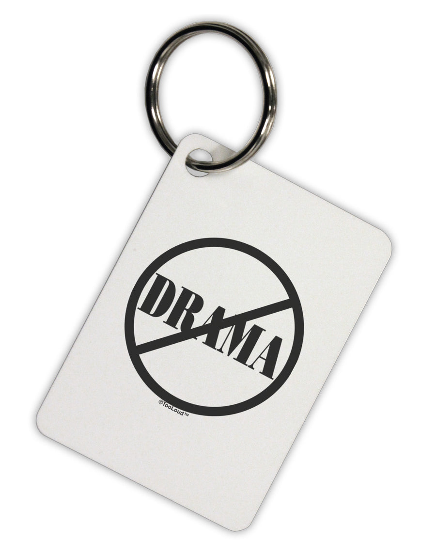 No Drama Allowed Aluminum Keyring Tag-Keyring-TooLoud-White-Davson Sales