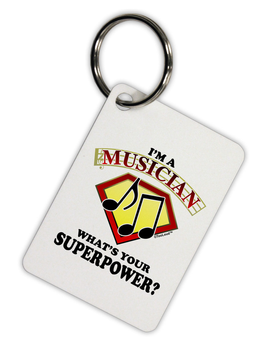 Musician - Superpower Aluminum Keyring Tag-Keyring-TooLoud-White-Davson Sales