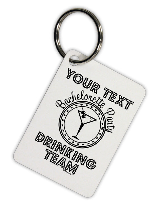 Personalized -Name- Bachelorette Party Drinking Team Aluminum Keyring Tag-Keyring-TooLoud-White-Davson Sales