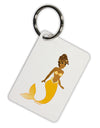 Mermaid Design - Yellow Aluminum Keyring Tag