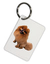 Pomeranian Sitting All Cute-Like Aluminum Keyring Tag-Keyring-TooLoud-White-Davson Sales