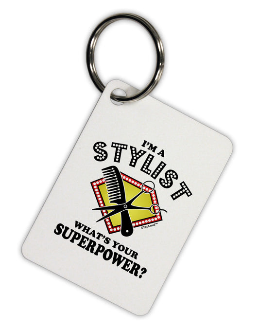 Stylist - Superpower Aluminum Keyring Tag-Keyring-TooLoud-White-Davson Sales