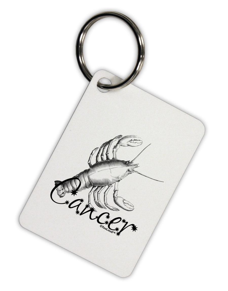 Cancer Illustration Aluminum Keyring Tag-Keyring-TooLoud-White-Davson Sales