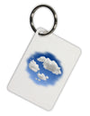 Blue Sky Puffy Clouds Aluminum Keyring Tag-Keyring-TooLoud-White-Davson Sales