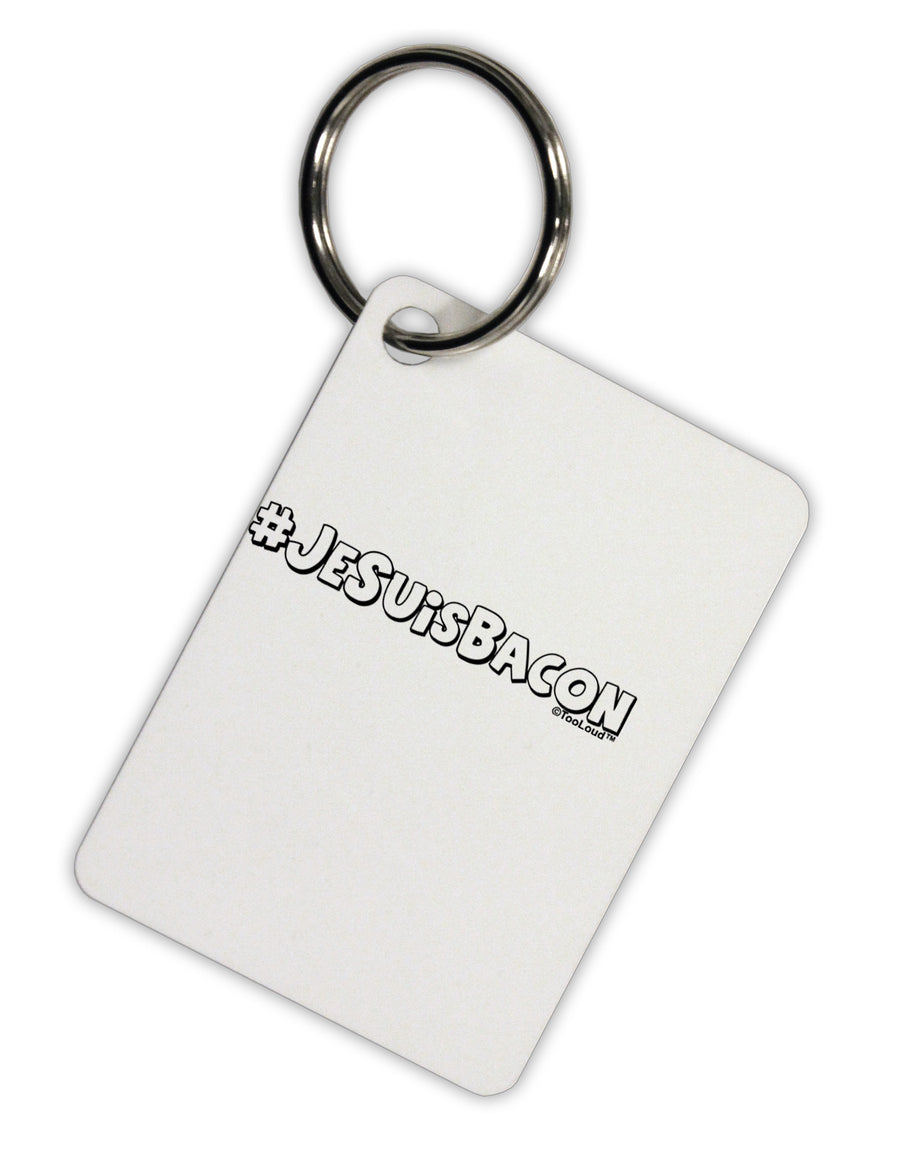 Hashtag JeSuisBacon Deco Aluminum Keyring Tag-Keyring-TooLoud-White-Davson Sales