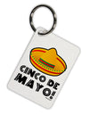 Sombrero Design - Cinco de Mayo Aluminum Keyring Tag by TooLoud-Keyring-TooLoud-White-Davson Sales