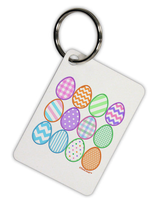 Cute Faux Applique Easter Eggs Aluminum Keyring Tag-Keyring-TooLoud-White-Davson Sales