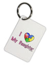 I Heart My Daughter - Autism Awareness Aluminum Keyring Tag by TooLoud-Keyring-TooLoud-White-Davson Sales