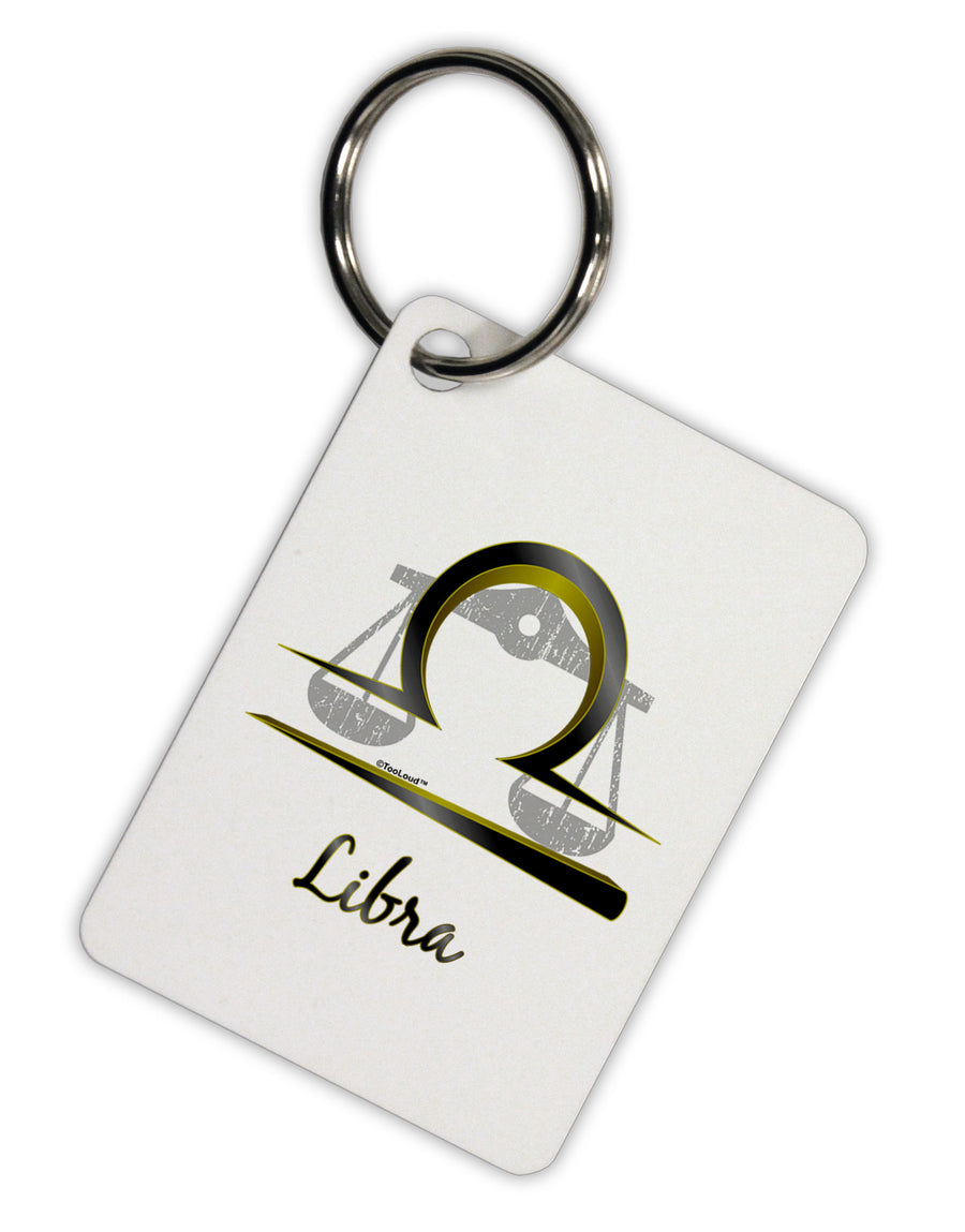 Libra Symbol Aluminum Keyring Tag-Keyring-TooLoud-White-Davson Sales