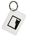 Cat Peeking Aluminum Keyring Tag by TooLoud-Keyring-TooLoud-Davson Sales