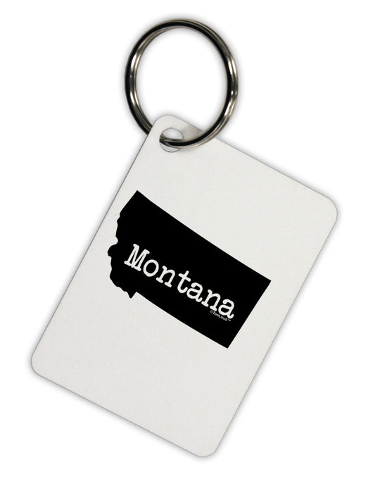 Montana - United States Shape Aluminum Keyring Tag by TooLoud-Keyring-TooLoud-White-Davson Sales