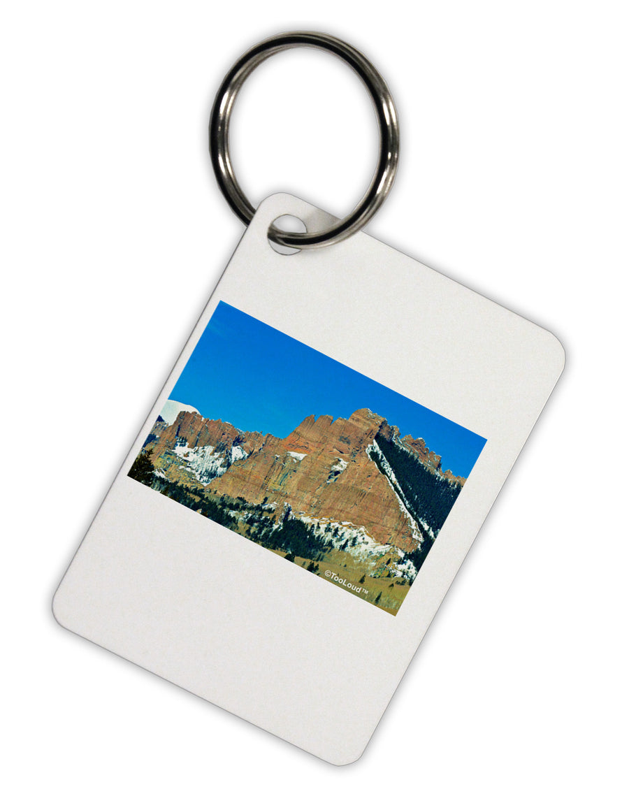 Colorado Snowy Mountains Aluminum Keyring Tag-Keyring-TooLoud-White-Davson Sales