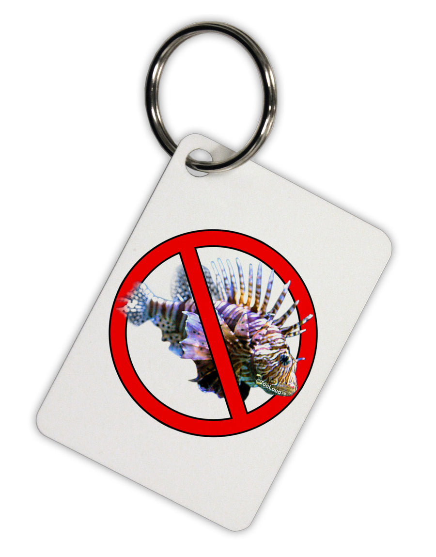 No Lionfish Aluminum Keyring Tag-Keyring-TooLoud-White-Davson Sales