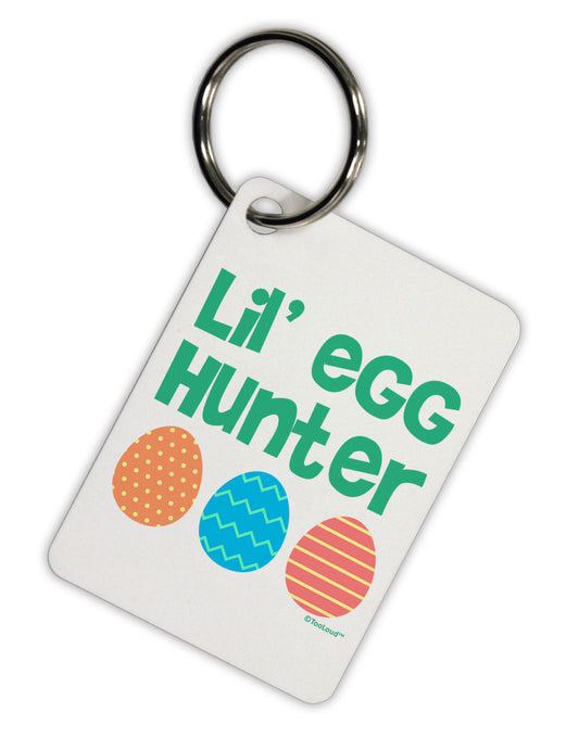 Lil' Egg Hunter - Easter - Green Aluminum Keyring Tag by TooLoud-Keyring-TooLoud-White-Davson Sales