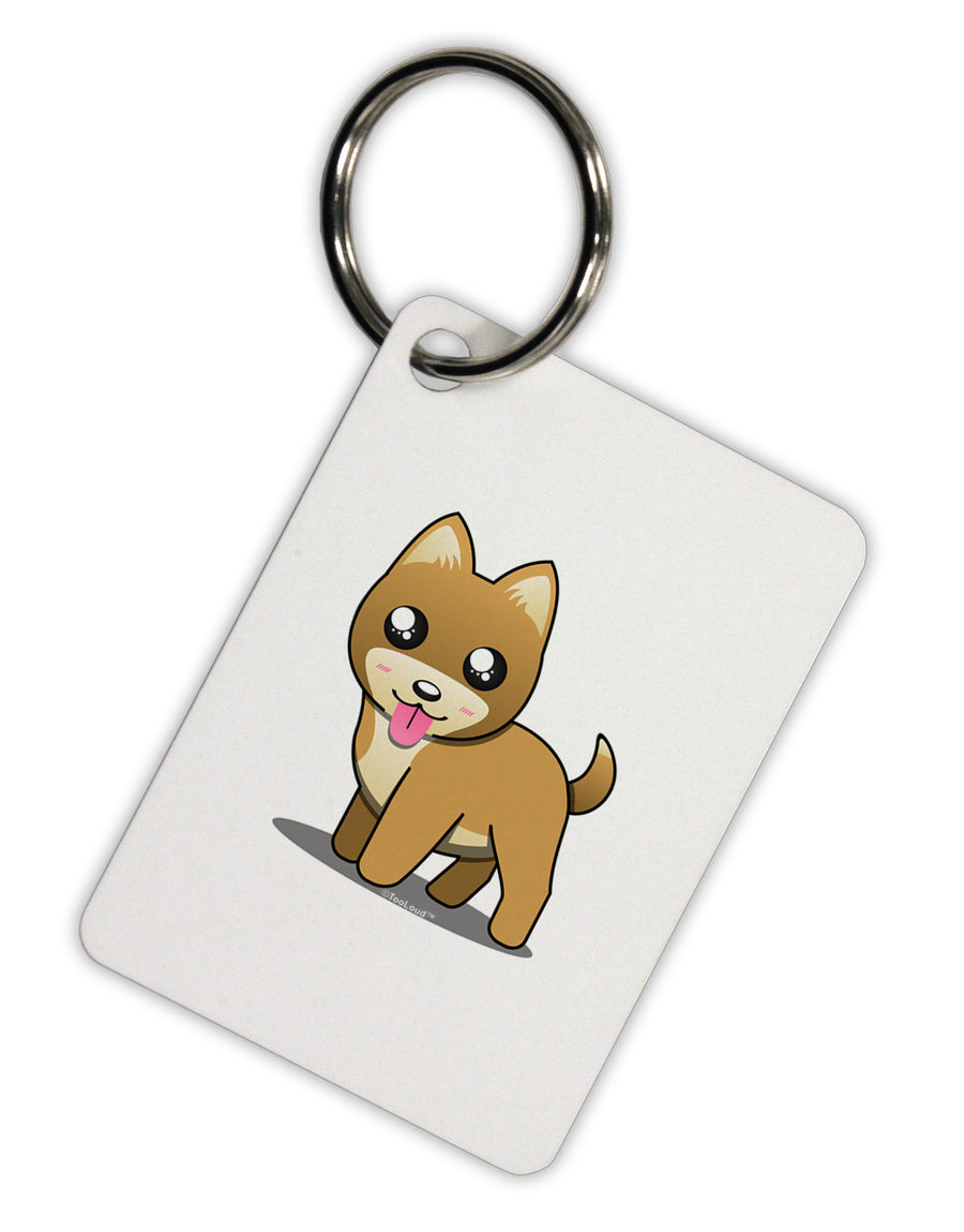 Kawaii Standing Puppy Aluminum Keyring Tag-Keyring-TooLoud-White-Davson Sales