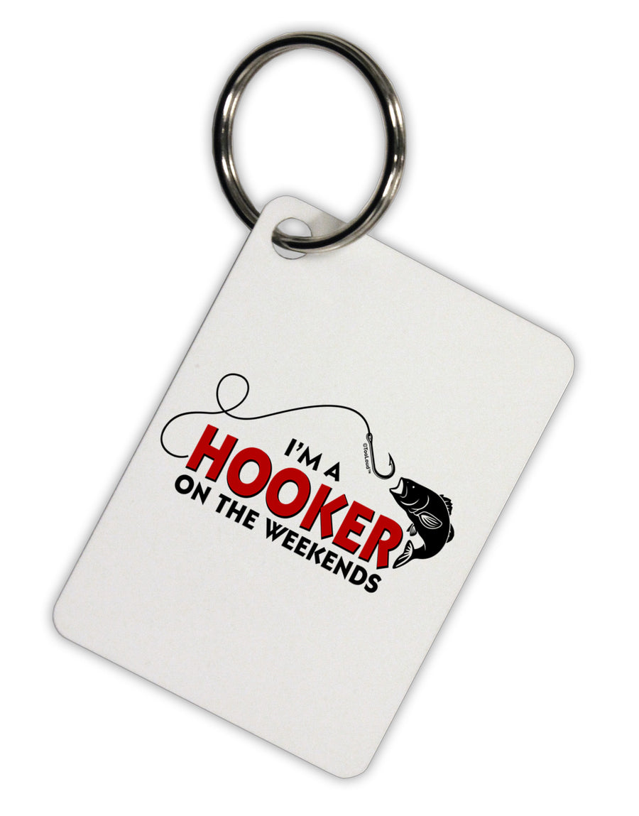 I'm A Hooker Aluminum Keyring Tag-Keyring-TooLoud-White-Davson Sales