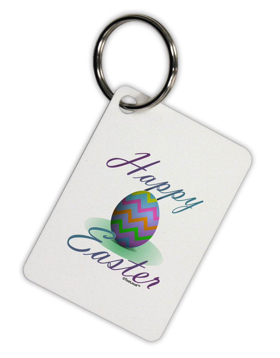 One Happy Easter Egg Aluminum Keyring Tag-Keyring-TooLoud-White-Davson Sales