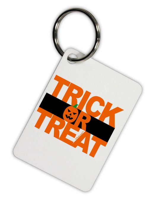 Trick or Treat Text Aluminum Keyring Tag-Keyring-TooLoud-White-Davson Sales