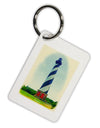 Watercolor Lighthouse 1 Aluminum Keyring Tag-Keyring-TooLoud-White-Davson Sales