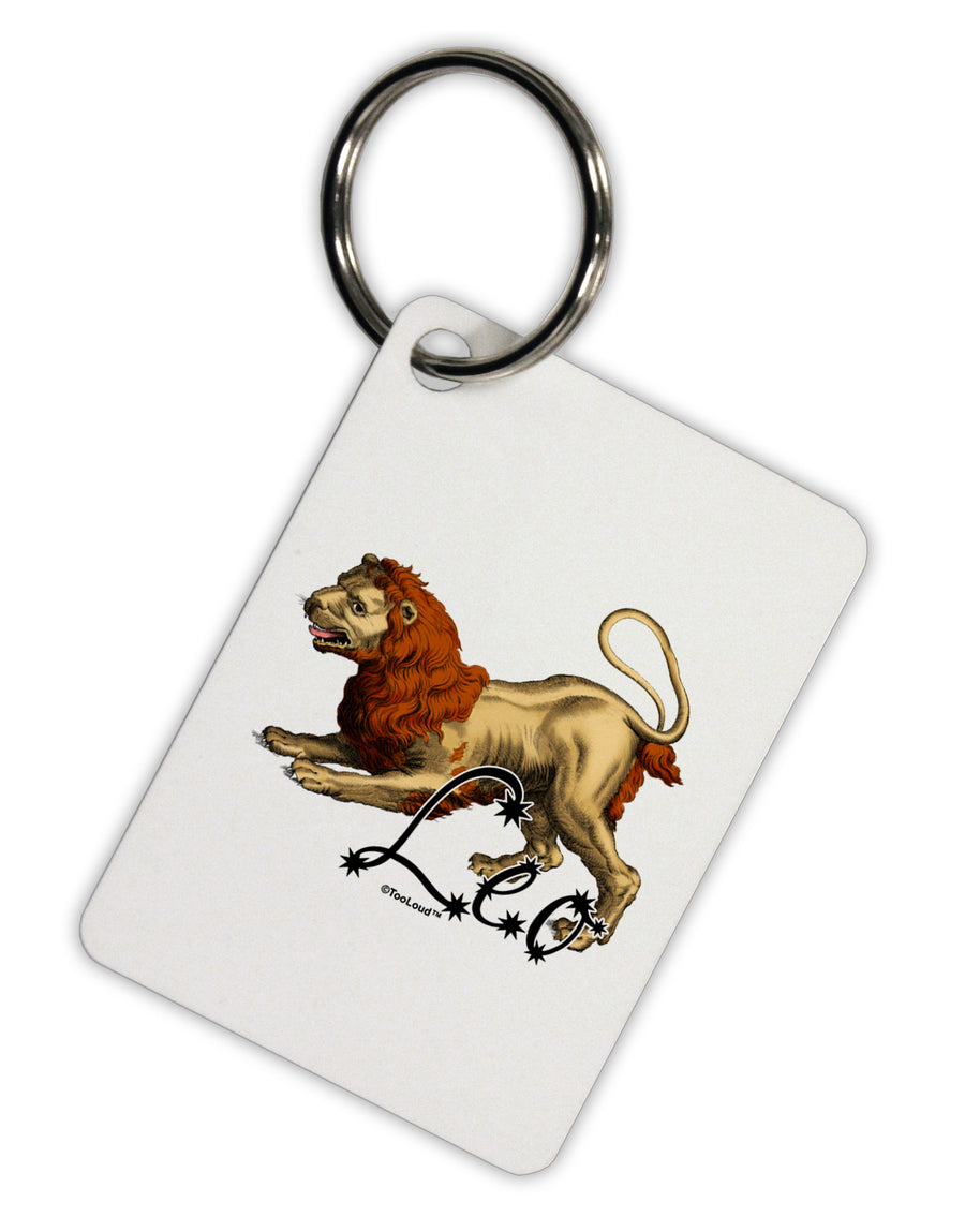 Leo Color Illustration Aluminum Keyring Tag-Keyring-TooLoud-White-Davson Sales