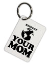 Respect Your Mom - Mother Earth Design Aluminum Keyring Tag-Keyring-TooLoud-White-Davson Sales