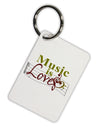 Music Is Love Aluminum Keyring Tag-Keyring-TooLoud-White-Davson Sales