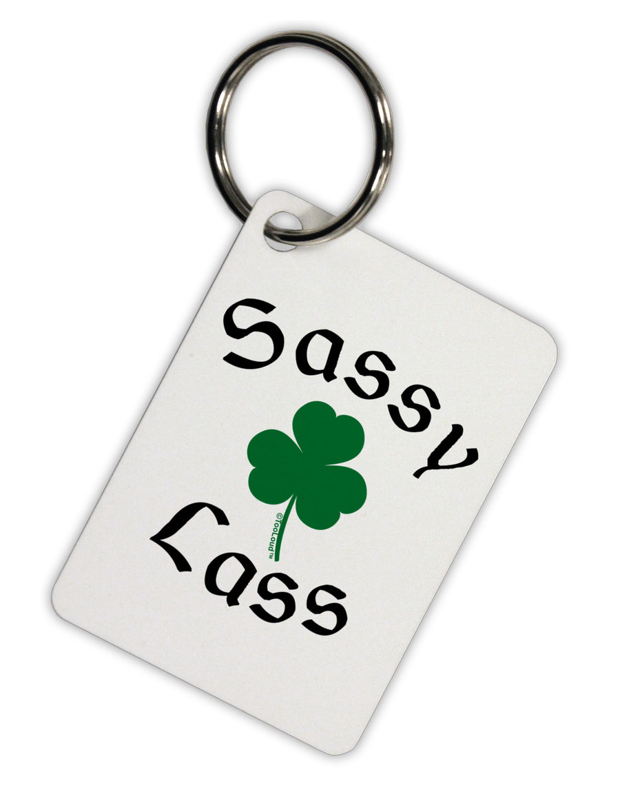 Sassy Lass St Patricks Day Aluminum Keyring Tag-Keyring-TooLoud-White-Davson Sales