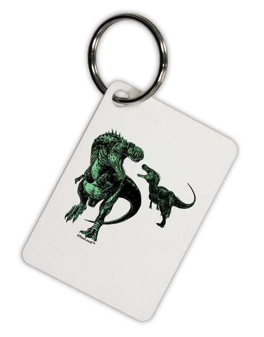 Jurassic Dinosaur Design 1 Aluminum Keyring Tag by TooLoud-Keyring-TooLoud-White-Davson Sales