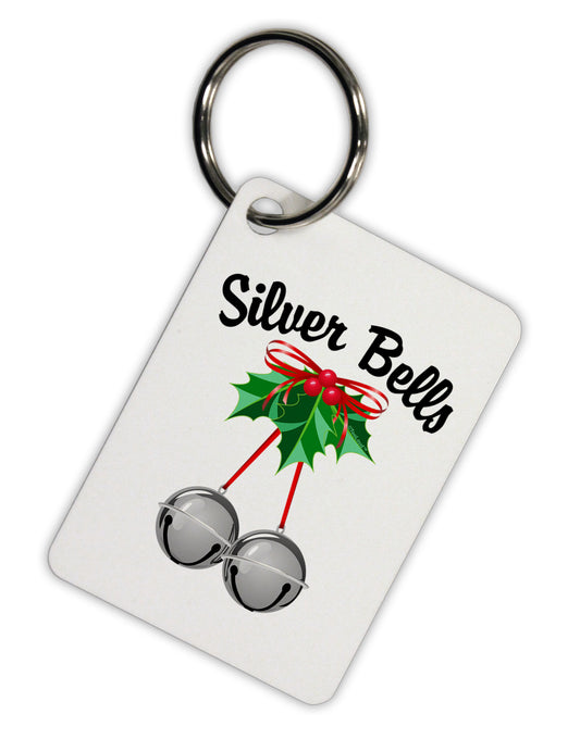 Silver Bells Aluminum Keyring Tag by TooLoud-Keyring-TooLoud-White-Davson Sales