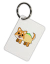 Cute Taco Dog Aluminum Keyring Tag-Keyring-TooLoud-White-Davson Sales