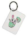 Bunny Hatching From Egg Aluminum Keyring Tag-Keyring-TooLoud-White-Davson Sales